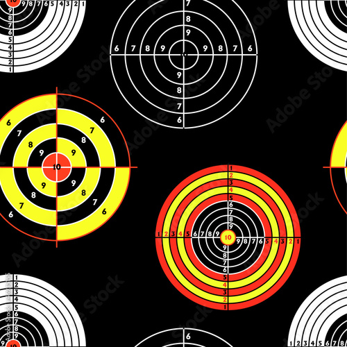 targets for practical pistol shooting, seamless wallpaper, vecto