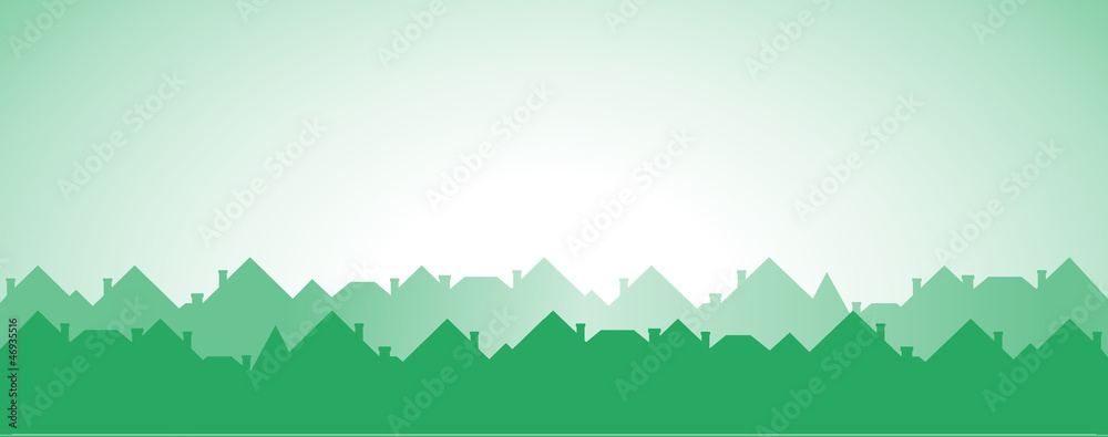 green cottage background - development symbol