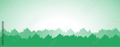 green cottage background - development symbol