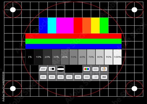 Television test screen