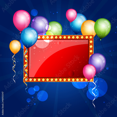 Vector Illustration of a Colorful Background with Balloons