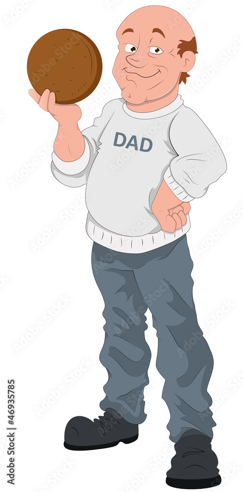 Fototapeta premium Father's Day - Vector Character Illustration