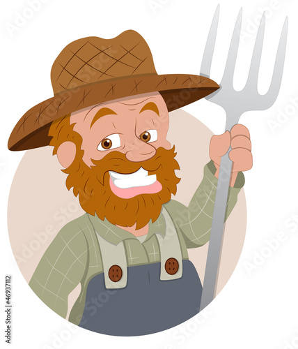 Farmer - Vector Character Illustration