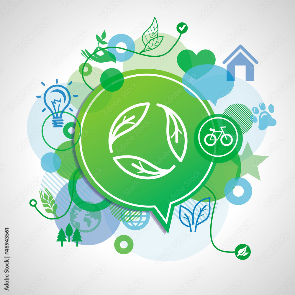 Vector ecology concept Stock-Vektorgrafik | Adobe Stock