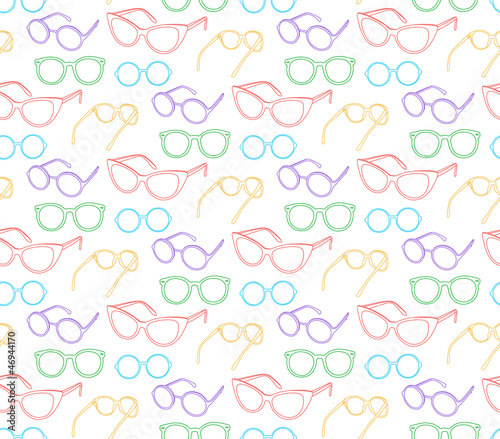 Colorful sunglasses seamless pattern