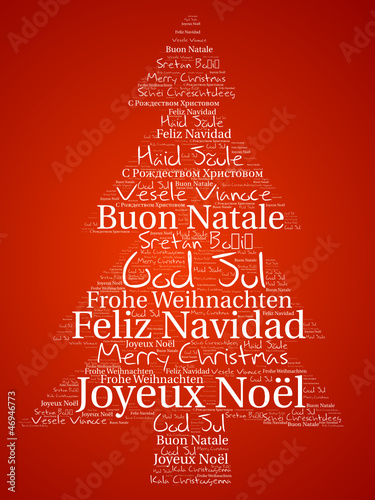 Sapin Joyeux Noel multilangues