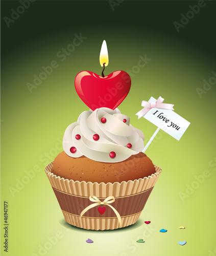 "I love you" Cupcake