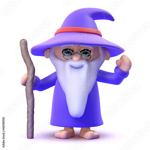 Wizard waves a wizardy greeting photo