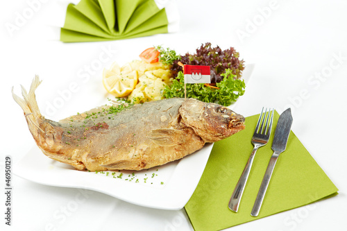 delicious roasted carp photo