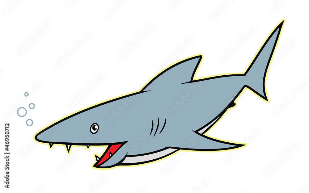 Fototapeta premium Shark - cartoon character