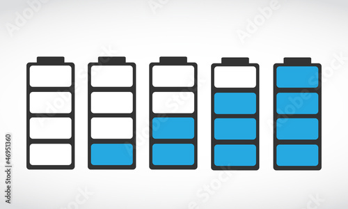 battery level indicator set illustration