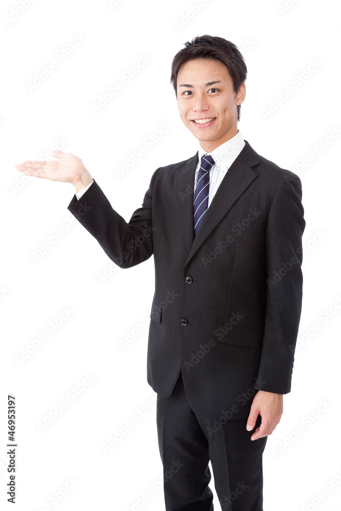 businessman that shows direction by hand businessman that shows direction by hand