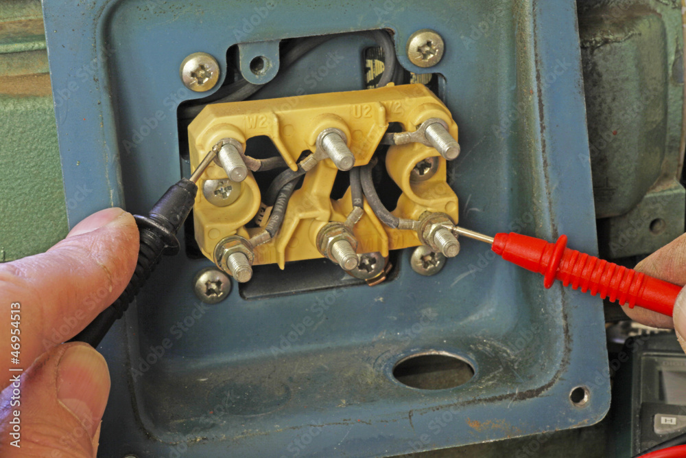 continuity testing electric motor Stock Photo Adobe Stock