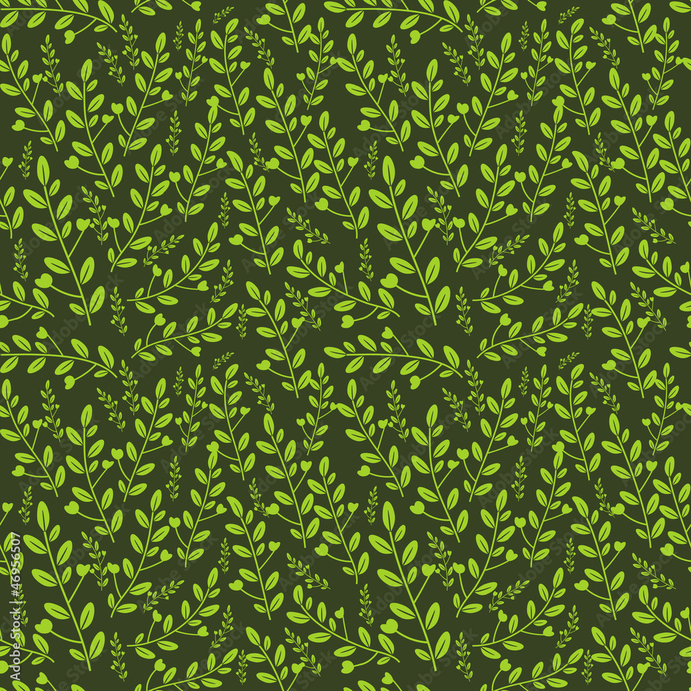 Seamless green foliage pattern Seamless green foliage pattern