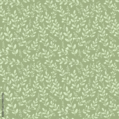 Seamless foliage pattern pastel colorway