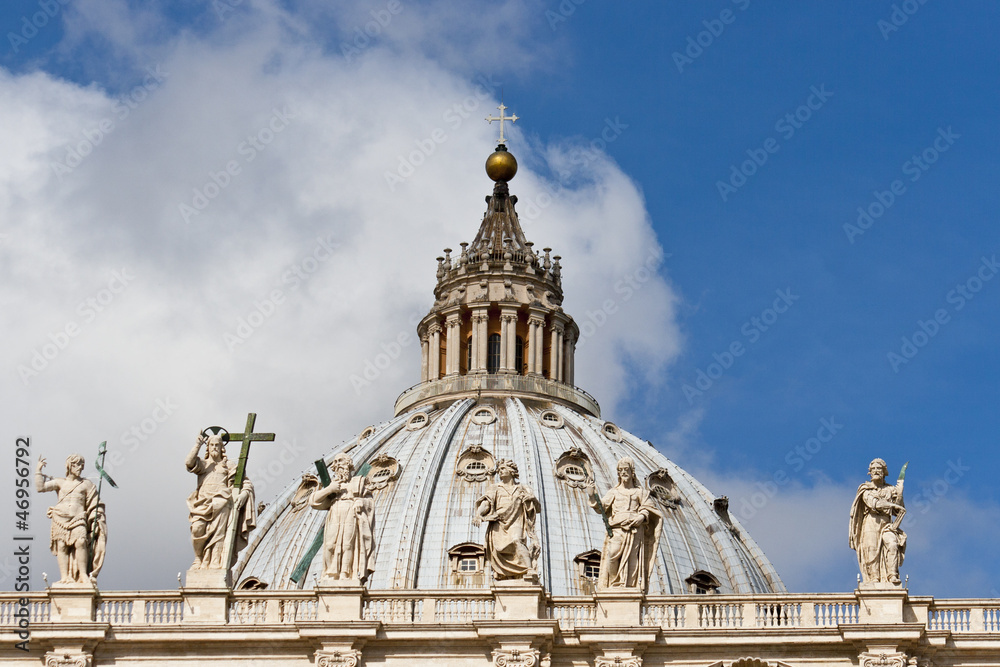 Top St. Peter Basilica , Vatican, Rome, Italy