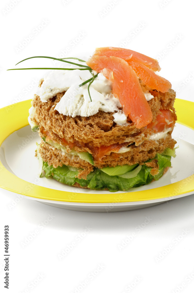 Sandwich with Salmon