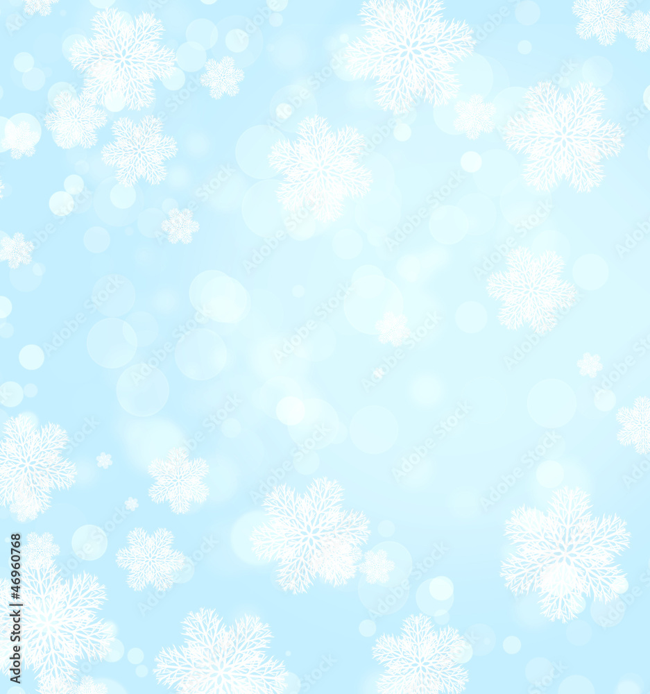 Christmas background of blue color