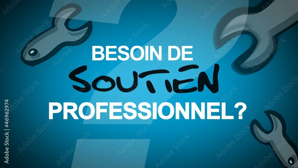 Solutions de soutien succès projet professionnel b2b animation