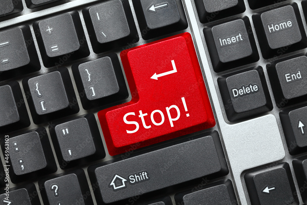 Conceptual keyboard - Stop (red key) Conceptual keyboard - Stop (red key)