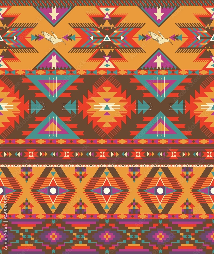 Seamless colorful aztec pattern Seamless colorful aztec pattern