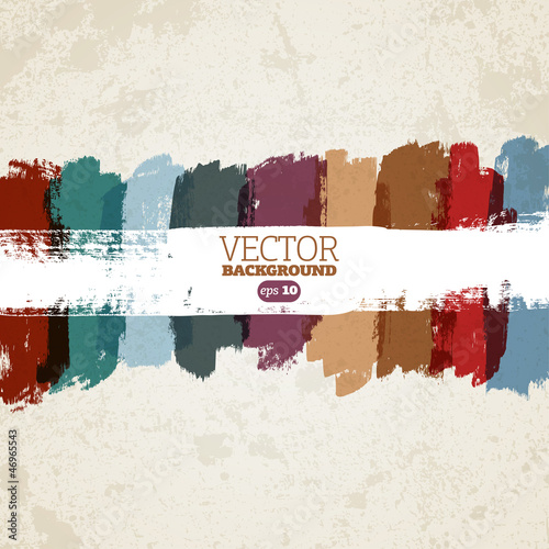 Abstract vector hand-painted grunge background