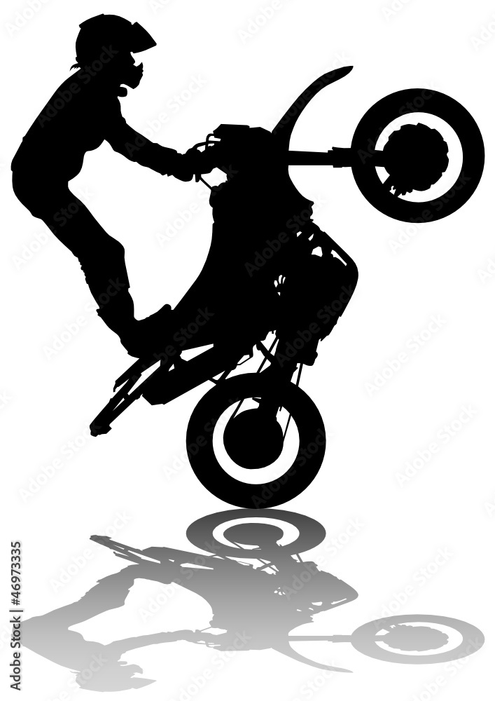 Extreme man on moto Stock Vector | Adobe Stock