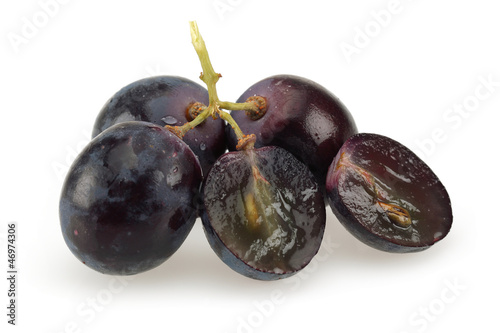 black bunch of grapes