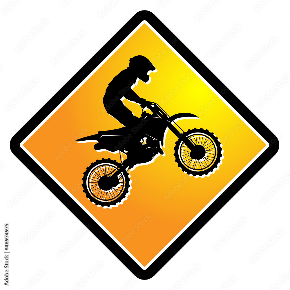 Fototapeta premium Motocross sign, vector illustration