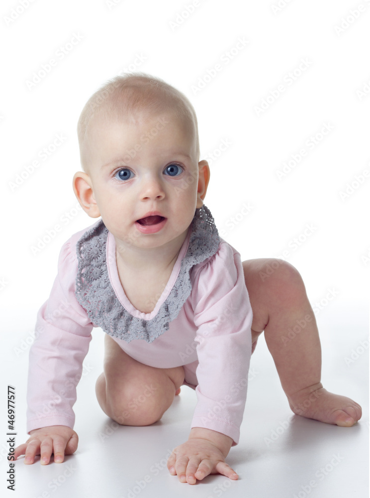 Crawling baby girl Crawling baby girl