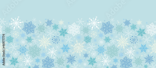 Vector Subtle Snowflake Texture Horizontal Seamless Pattern
