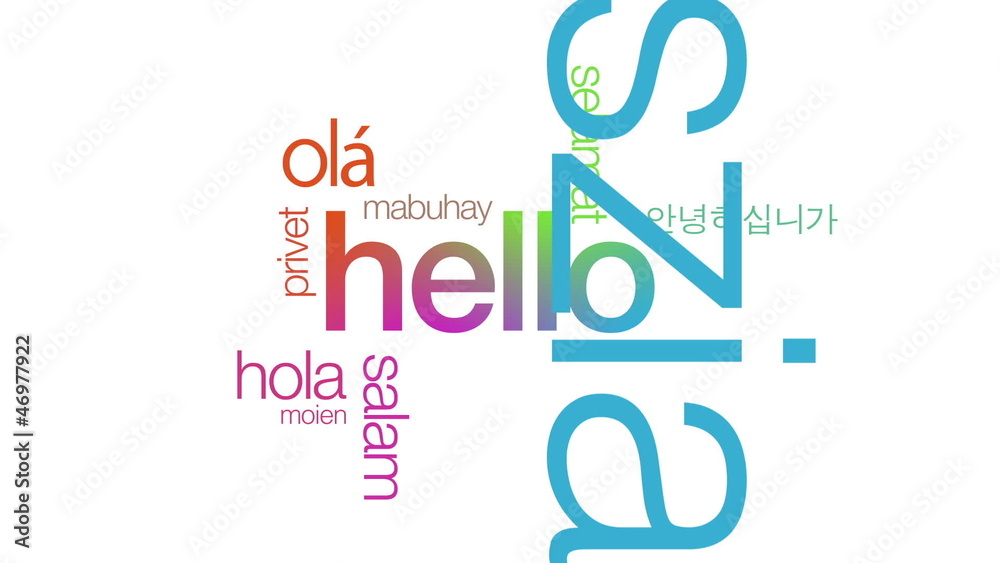 Hello in different languages