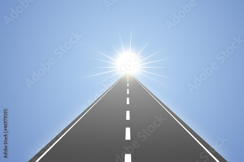 Vászonkép road to light