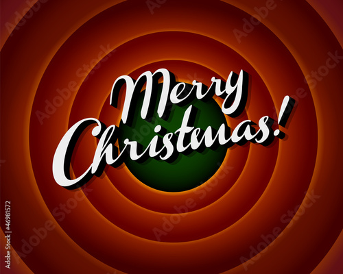 Movie ending screen - Merry Christmas - Vector EPS10