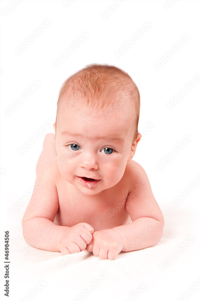 Cute baby portrait isolated on white background Cute baby portrait isolated on white background