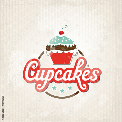 Cupcake auf Grunge-Hintergrund