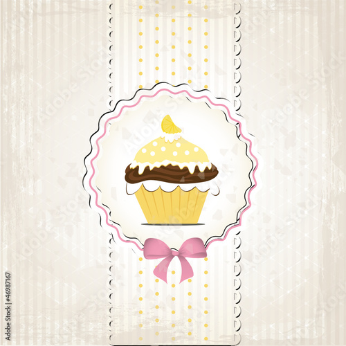 Hintergrund mit süßem Cupcake