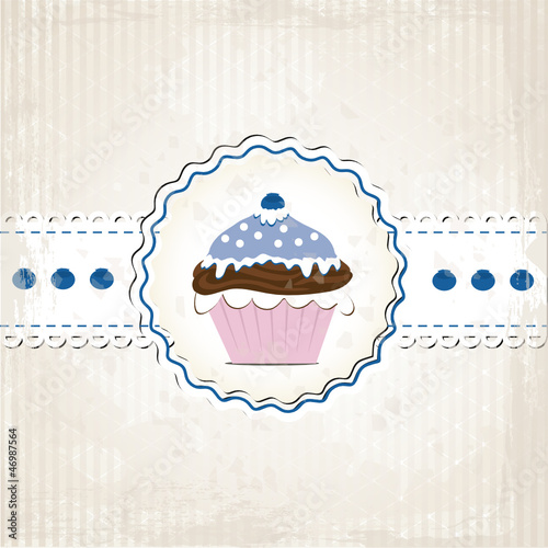 Süßer Muffin im Vintage Style