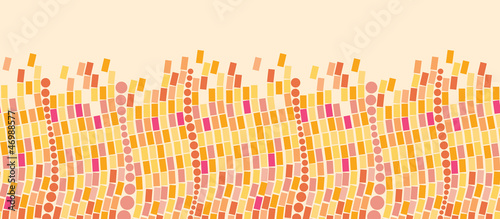 Vector Fire mosaic tiles horizontal seamless pattern background