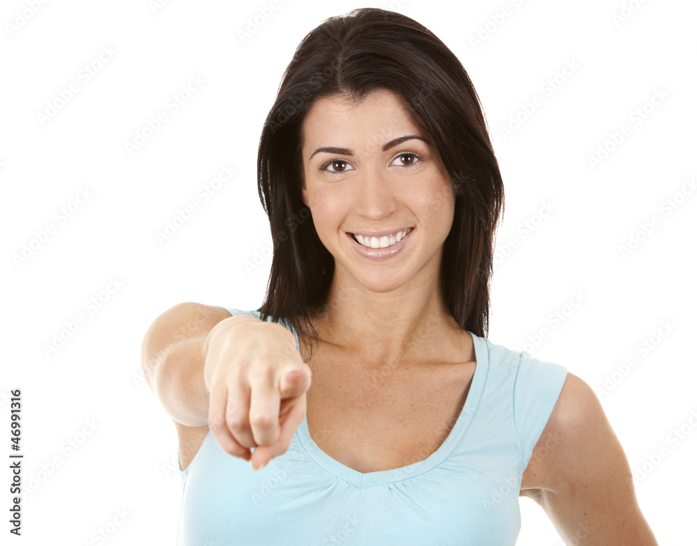 woman pointing woman pointing