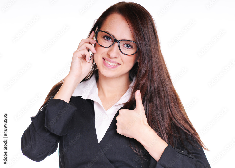 Beautiful business woman talking on the phone