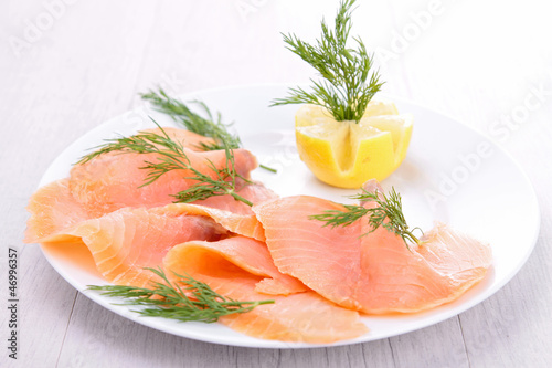 smoked salmon and lemon