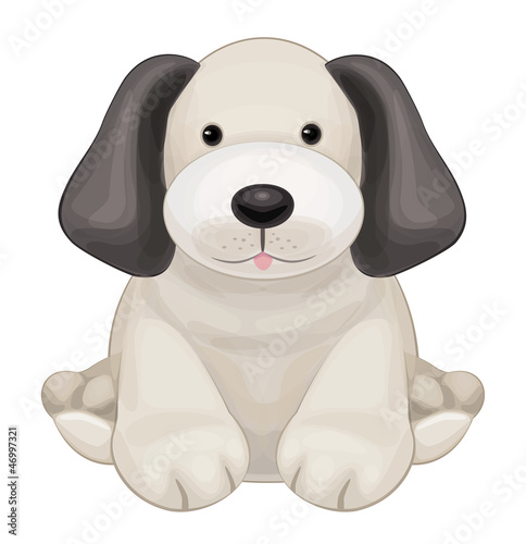 Vector of cute puppy.