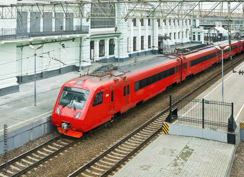 Modern train at the station