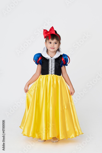 Pretty girl wearing Snow White fancy dress