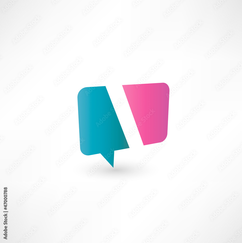 Abstract bubble icon  based on the letter I