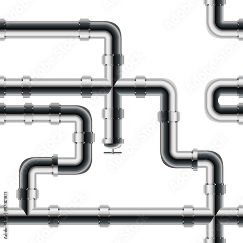 Seamless metal pipe pattern