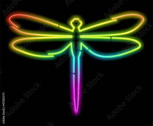 Dragonfly Psychedelic Neon Light-Libellula Colore Psychedelico