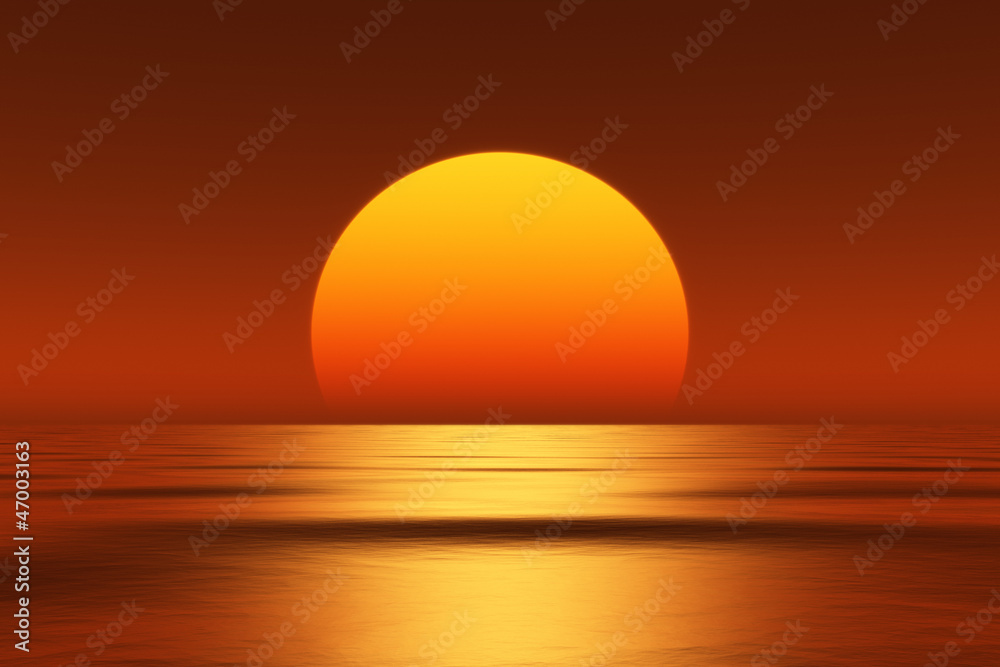 Obraz premium piękny zachód słońca