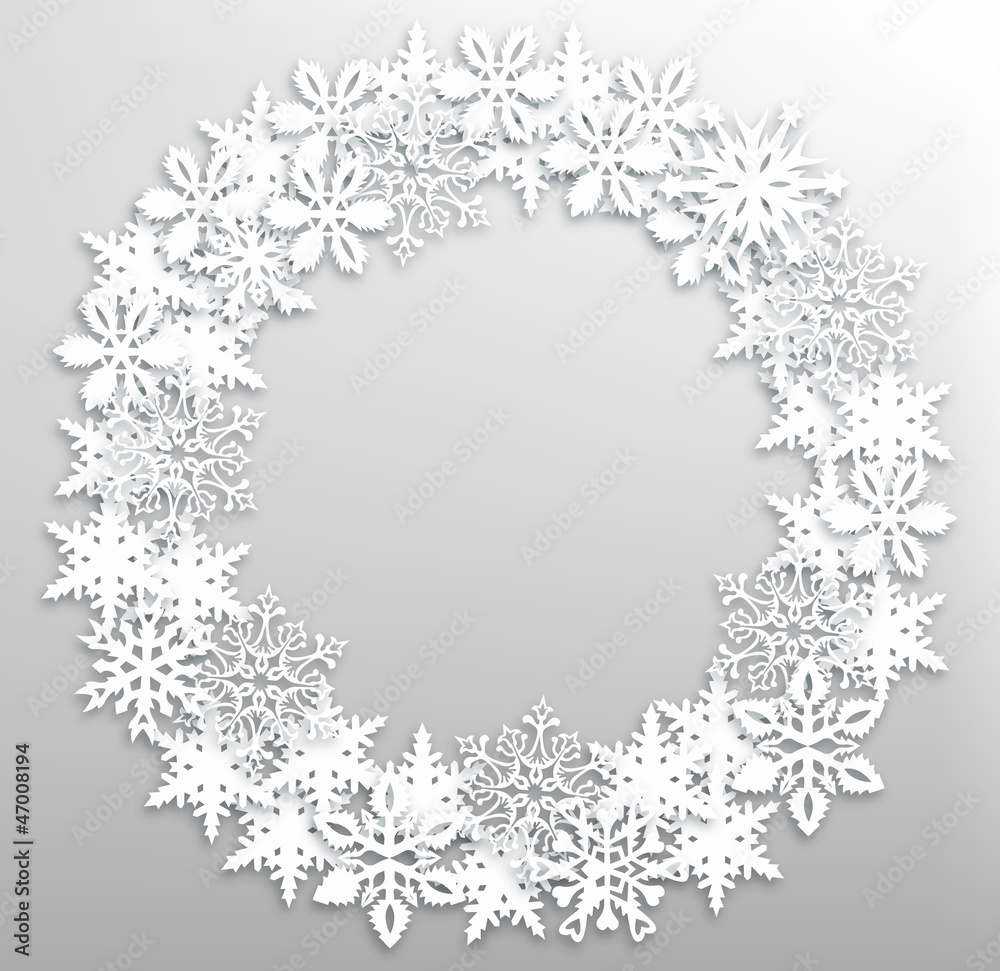 Christmas snowflakes wreath